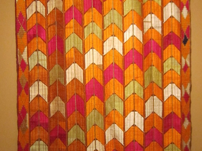 Traditional Punjabi phulkari embroidery